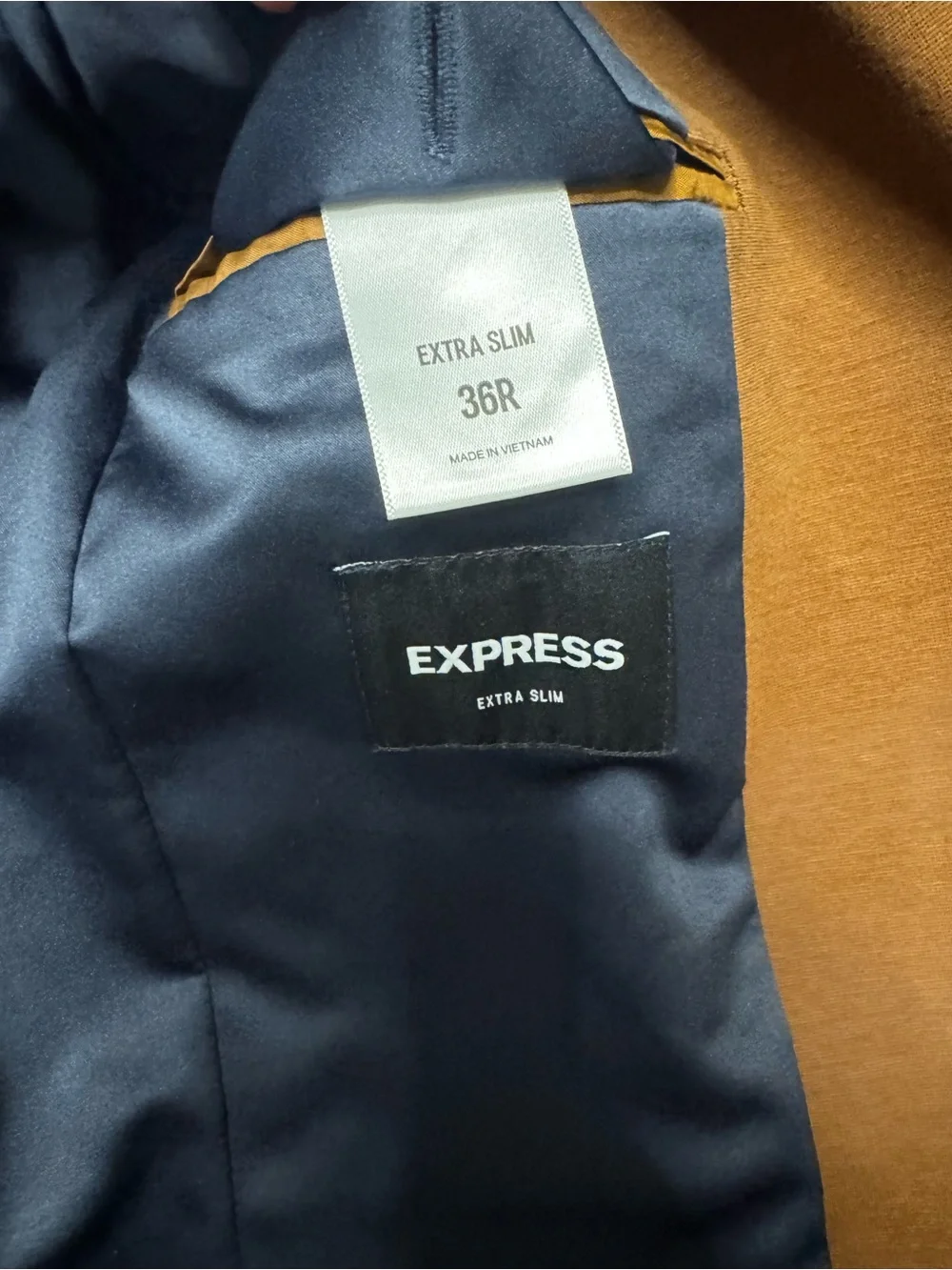 Express Men's Camel Brown Two-Button Sport Coat